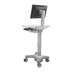 Amer Mounts - Chariot médical sur pied léger avec support d'affichage-Support d'affichage jusqu'à 34 pouces