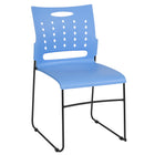 Flash Furniture - Chaise empilable avec base luge de série Hercule, capacité de 881 lb, avec dossier ventilé, bleu (RUT2BL)-Capacité de poids de 881 lb
