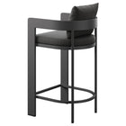 Modway - Tahoe Terrasse extérieure Aluminium pour patio Chaise de bar - 44,5 po - Fusain-Goupilles de pied ajustables