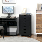 Vinsetto - Classeur mobile pour dossiers Lettre/A4 avec tiroirs et roulettes - noir-7 tiroirs pour ranger vos fournitures de bureau 
