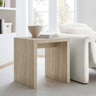 Modway - Mirella Faux travertin Table d’appoint - Travertin-Placement polyvalent