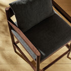 Modway - Remington Tabouret de comptoir - Charbon de bois-Conception du dos ouvert
