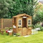 Outsunny - Maisonnette d'extérieur pour enfants avec porte et fenêtres - Jaune-Un long banc permet à votre enfant de se reposer et de socialiser 