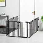PawHut - Parc pour chien à monter soi-même, réglable, 8 panneaux, 76 cm de hauteur-Cette barrière pour animaux peut être formée dans n'importe quelle forme souhaitée : en L, en U, hexagonale, etc. 