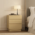 Manhattan Comfort - Ardea 20" Table de nuit contemporaine à 3 tiroirs - Chêne naturel-Tiroir à glissement fluide : doté de rails à glissement facile sans roulements à billes pour une utilisation quotidienne