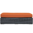 Modway - Summon Terrasse extérieure Ottoman Rectangle Sunbrella in Toile toscane-Coussins lavables en machine en peluche