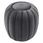 Modway - Celebrate Chenal Touffé Performance Velvet Ottoman - Gris-Construction solide