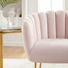 Modway - Sanna Chenal Touffé Performance Velvet Fauteuil - Rose-Chenal Touffé