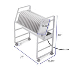 Luxor - Chariot de recharge ouvert pour 16 appareils avec alimentation CA pour tablettes/Chromebooks (tablettes inclinées)-Assemblage facile