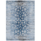 Modway - Chiara Treillis floraux vieillis contemporains Tapis de comédie 8 pi l x 10 pi L - Bleu marocain-Tapis à treillis floral vieilli
