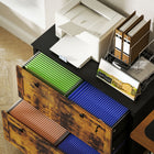 HOMCOM - Armoire à dossiers latérale pour bureau à domicile - brun rustique-Assemblage requis 