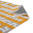 Modway - Nahia Labyrinthe géométrique Tapis de comédie 8 pi l x 10 pi L - Ivoire gris clair et jaune banane-Résistant aux taches / Facile à nettoyer