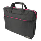Vangoddy - Sac bandoulière élégant pour ordinateur portable 13 pouces - Gris/Rose-Dimensions intérieures - 10,5 po x 13,25 po