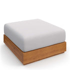Modway - Tahoe Terrasse extérieure Bois d’acacia Ottoman in Gris clair naturel-Glissements au pied sans marquer