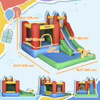 Outsunny - Château gonflable pour enfants, jouets gonflables, piscine, toboggan aquatique, trampoline avec gonfleur - 10,8 pi L x 8 pi l x 7 pi H - multicolore-Le pistolet à eau pour plus d’amusement 