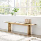 Modway - Amistad 72" Bois Banc - Chêne-Coussinets de pied ajustables non marqués