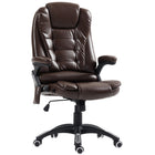 Vinsetto - Chaise de bureau de masse avec vibrations 6 points - brun foncé-6 points de massage par vibrations pour détendre votre corps