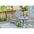 Suncast - Chaise berçante avec rangement - Gris colombe-Confortable et ergonomique.