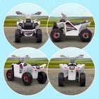 Aosom - Quad atv 6v pour enfants, véhicule électrique pour enfants à batterie - blanc-Roues résistantes à l'usure adaptées à différents types de sols 