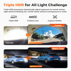 Vantrue - Caméra embarquée N4 Pro S 4K à 3 canaux 4K 1080P 2,5K avant, intérieur et arrière avec carte SD de 64 Go-Technologie platepix améliorant reconnaissance plaques immatriculation et clarté des détails routiers