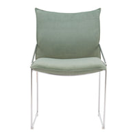 Zuo - Pola Chaise de salle à manger - Vert - Ensemble de 2-Polyester doux et chaleureux