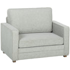 HOMCOM - Fauteuil d’appoint effet velours avec large assise pour salon - gris-Siège extra-large de 35,4 po offrant un confort spacieux pour une détente totale    

