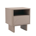 Manhattan Comfort - Ensemble de 2 tables de nuit modernes Ella 100 cm - Mocha-Parfait pour le rangement de chevet, les lampes ou les objets de décoration