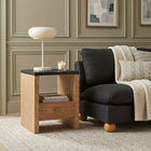 Zuo - Natt Table d’appoint - Noir-Dimensions: 15,0 po L x 16,5 po L x 19,9 po H