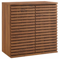 Modway - Render Fixé au mur Armoire de salle de bain in Noyer-Conception des supports muraux