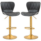 HOMCOM - Tabourets de bar pivotants à hauteur de comptoir réglable - noir - paquet de 2-Vendu par lot de 2, parfait pour une décoration de pièce coordonnée 
