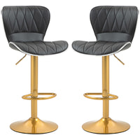 HOMCOM - Tabourets de bar pivotants à hauteur de comptoir réglable - noir - paquet de 2-Vendu par lot de 2, parfait pour une décoration de pièce coordonnée 
