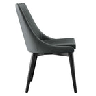 Modway - Viscount Cuir végane Chaise à manger - Gris-Épingles de pied non marquées