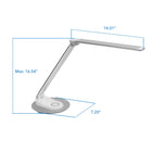 Mount-It! - Lampe de bureau LED avec recharge sans fil - Argent/blanc-Consommation électrique LED : 9 W