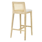 Modway - Monarch Bois et rotin Tabouret de bar - Ivoire blanc ancien tissé naturel à bruyère-Arrivée entièrement assemblée