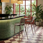 Zuo - Desi Tabouret de bar - Brun/Noyer - Ensemble de 2-Assemblage requis