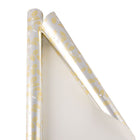 JAM PAPER - Papier cadeau de Noël - 12 pi² - Houx doré et argenté-Motif houx doré et argenté