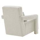 Modway - Mirage Boucle Tapis Fauteuil - Ivoire-Capsules de pied non marquées
