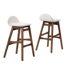 Modway - Juno Tabouret de bar - Tissu ivoire - Ensemble de 2-Dossier bas
