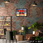 Chicago Blackhawks Goal Celebration sur toile - Toile encadree - 31" x 22"-Sous licence officielle de la LNH et de l'AJLNH