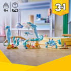 LEGO - Creator Les animaux marins : les magnifiques dauphins-Construisez et jouez avec 3 animaux marins : 2 dauphins, un hippocampe ou un crabe