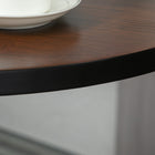 HOMCOM - Table de bar ronde, assemblage facile pour bar à domicile, petite salle à manger - brun-Table haute parfaite pour un bar, un café ou un restaurant 