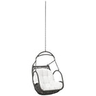 Modway - Arbor Terrasse extérieure Chaise à balançoire sans support - Blanc-Chaîne suspendue en acier ajustable de 78,5"