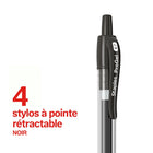 Staples - Stylo gel rétractable ProGel - pointe Moyenne - 0,7 mm - encre noire - Paquet de 4-La prise moulée ergonomique offre un confort optimal pour une utilisation toute la journée