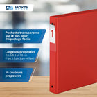 Davis Group Super économie, Reliure à anneaux ronds 1 po, paquet de 6 – Rouge-Anneau Rond, Non-Verrouillage