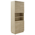 Modway - Render Grand Faux travertin Armoire de rangement pour linge in Travertin-Grande armoire de rangement