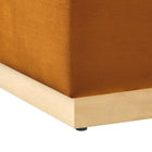 Modway - Tilden Velous de performance carré 17" Rembourré Ottoman - Rouille naturelle-8