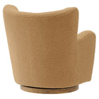 Modway - Montrose Ailier Sherpa Chaise pivotante d’accent - Noyer de chameau-Assemblée requise