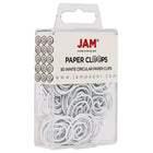 JAM Paper - Trombones circulaires - trombones ronds - blancs - paquet de 50-Taille : 1 pouce (diamètre) | Gardez vos piles de papier organisées avec des trombones colourés