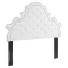 Modway - Diana Touffe Performance Velvet Tête de lit jumelée, Blanc-Rembourrage en mousse dense