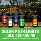 Bell + Howell - Color Disk Lights Lumières solaires à DEL-4 modes d’éclairage et haute luminosité : Les lumières solaires Bell + Howell sont conçues avec 4 modes (blanc / 3 couleurs unies / flamme / changement de couleur), qui utilisent des perles de lampe LED haute puissance et un abat-jour à haute transmission qui rend nos lumières plus brillantes que les lumières solaires ordinaires, vous pouvez maintenant décorer et éclairer votre jardin pour le rendre plus beau et coloré. (Pelouse, cour, trottoir, pass